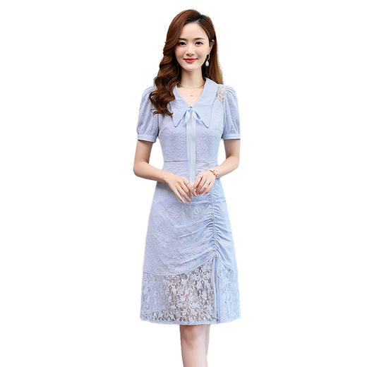2022夏季女装新品韩版修身中长款蕾丝拼接连衣裙 HR-YBER2255 商品图3