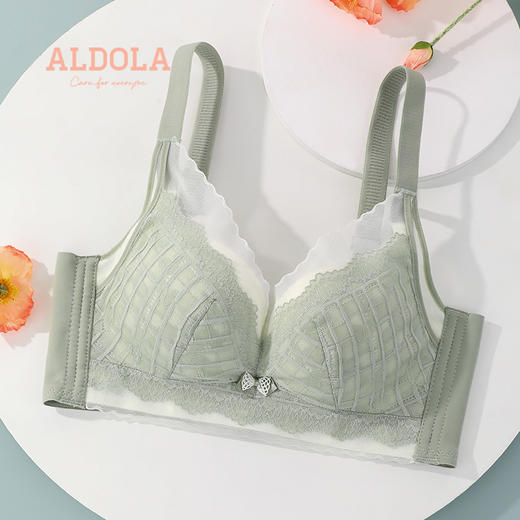 雅黛丽内衣女小胸聚拢显大性感蕾丝文胸无钢圈舒适透气调整型胸罩 商品图0