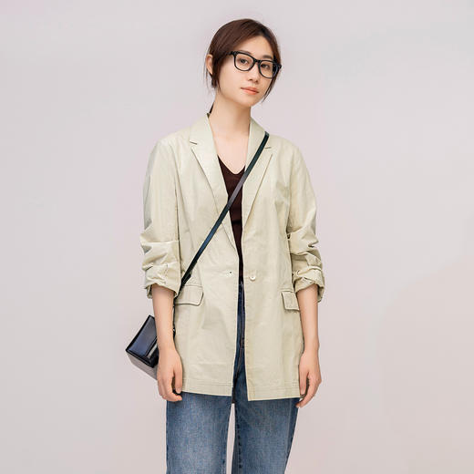 后开衩水洗棉西服223SY153 商品图2