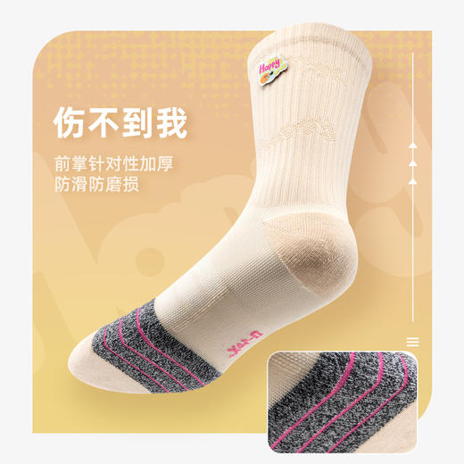 SOX休闲级 UZIS袜子男高帮纯色潮流毛巾底长筒运动袜子[情绪贴纸] 商品图2