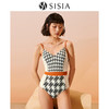 sisia2022新款泳衣女夏季千鸟格高级感显瘦遮肚性感温泉连体泳衣 商品缩略图0