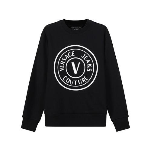 VERSACE JEANS COUTURE范思哲【22春夏新款】男士棉质圆领长袖卫衣运动衫V字徽章图案 72GAIT20 CF01O 商品图0