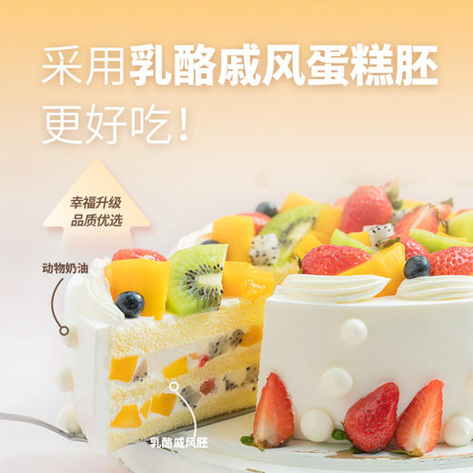 【热销50w】浪漫果纷蛋糕,5种新鲜水果奶油蛋糕(佛山 幸福西饼蛋糕)