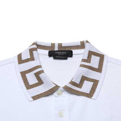 VERSACE/范思哲【22春夏新款】男士棉质GRECA短袖POLO衫 A87402 1A01552 商品图7