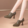 新款百搭，粗跟尖头高跟鞋深口单鞋JZJ-B209-622 商品缩略图3