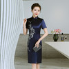 YS-05305-123醋酸中式改良旗袍女连衣裙喜婆婆婚宴服装婚礼装礼服一件 商品缩略图2