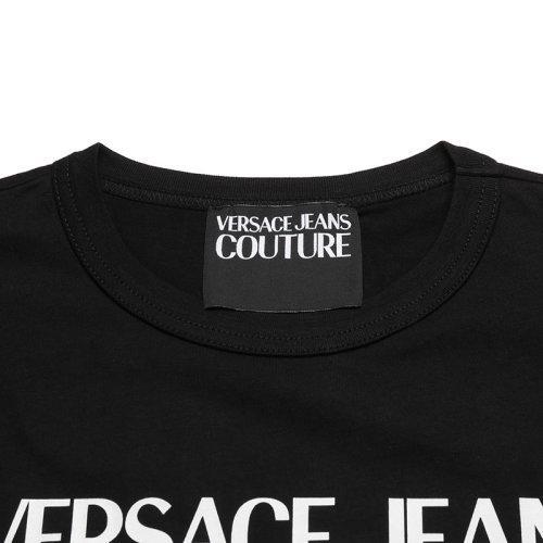 VERSACE JEANS COUTURE范思哲【22春夏新款】男士棉质宽松版圆领短袖T恤LOGO图案 72GAHT21 CJ00O 商品图8