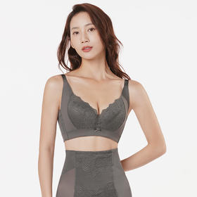 都市丽人美体纤塑中塑CD杯调整型文胸蕾丝薄3/4杯塑身衣塑身文胸四排扣无钢圈LJ22M7