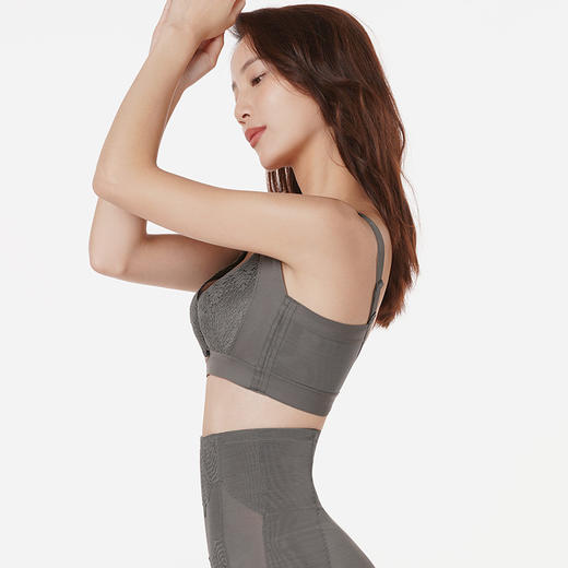 都市丽人美体纤塑中塑CD杯调整型文胸蕾丝薄3/4杯塑身衣塑身文胸四排扣无钢圈LJ22M7 商品图2