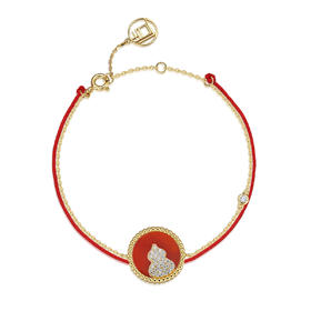 「 福禄 」母贝/玛瑙红绳手链