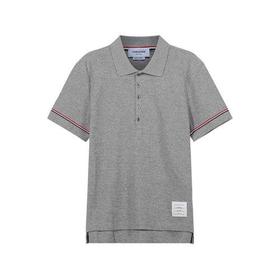 THOM BROWNE汤姆·布朗【22春夏新款】男士棉质短袖针织衫POLO衫 MJP138A 07999