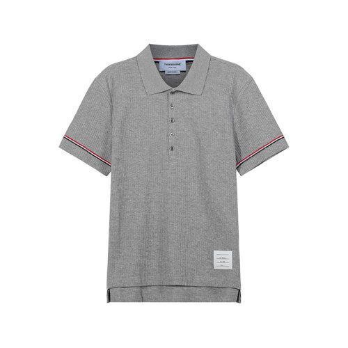 THOM BROWNE汤姆·布朗【22春夏新款】男士棉质短袖针织衫POLO衫 MJP138A 07999 商品图0