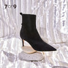 【黑摩卡】7or9 被窝䁔䁔靴短靴弹力瘦瘦靴细高跟7cm跟高 商品缩略图1