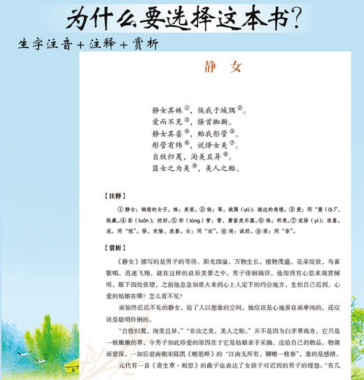 彩图精装一生最爱古诗词大全集楚辞诗经唐诗宋词元曲鉴赏词典经典中国古诗词高中生初中学生爱背古诗词大全 商品图3