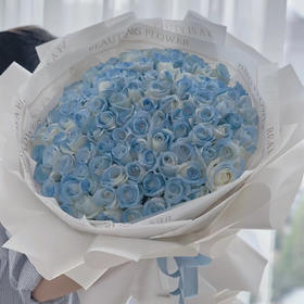 【碎冰蓝玫瑰】送你的蓝天白云同城免费配送