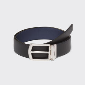 【四】PRADA 普拉达 男士双面 Saffiano 十字纹皮革腰带 黑色 2CC468 053 F0RD7