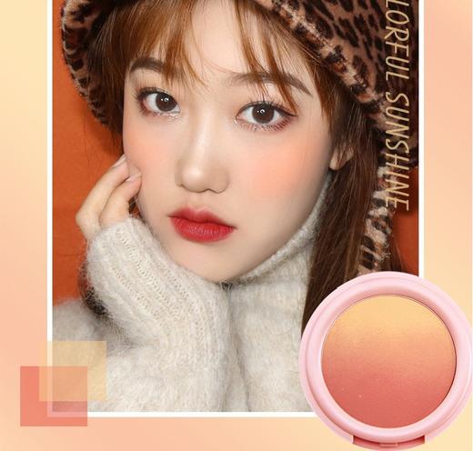 爆款彩妆NOVO甜蜜粉嫩渐变腮红裸妆自然好气色双色腮红盘胭脂美妆 商品图5