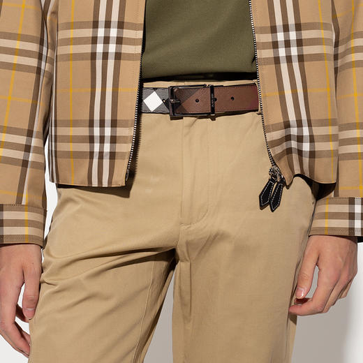 BURBERRY 巴宝莉 男士小牛皮 Louis 格纹路易斯腰带 格子 8053316 A8900 商品图3