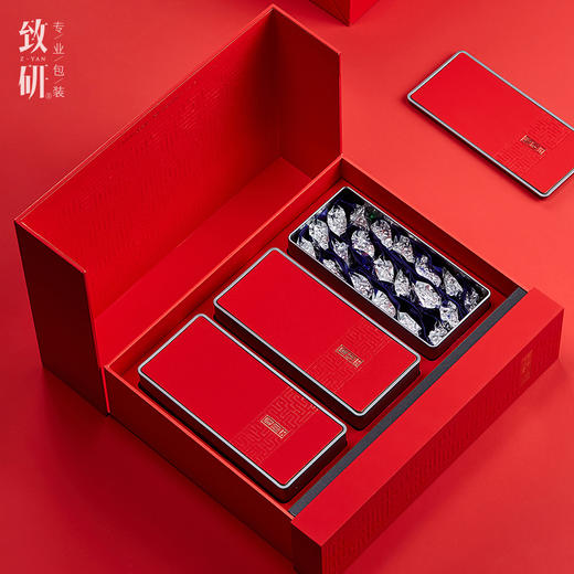 高档小精致茶叶盒铁盒一斤装铁观音红茶礼品盒定制茶叶礼盒装空盒 商品图1