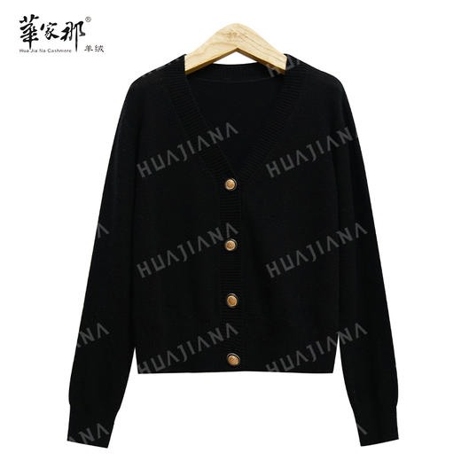 100%山羊绒V领开衫B01-001 商品图0