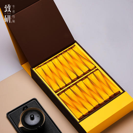 春节高档红茶精致礼品盒通用岩茶大红袍30摆泡长泡袋半斤装茶叶包装盒 商品图1