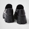 【二】PRADA 普拉达 女士 Monolith 拉绒皮革金属三角徽标乐福鞋 黑色 1D649M B4L F0002 商品缩略图3