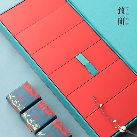 春节高档红茶三两装茶叶盒通用岩茶大红袍12泡小精致茶叶包装盒空礼盒 商品图1