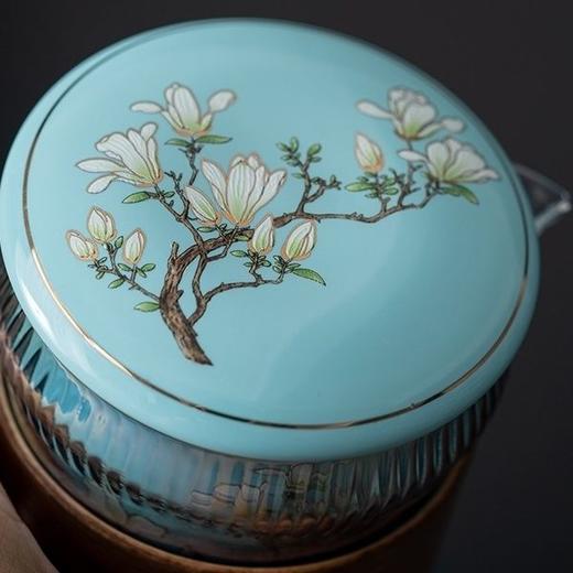 【唐丰】雀上枝头玻璃陶瓷旅行茶具套装一壶三杯户外便携包M仓 商品图7