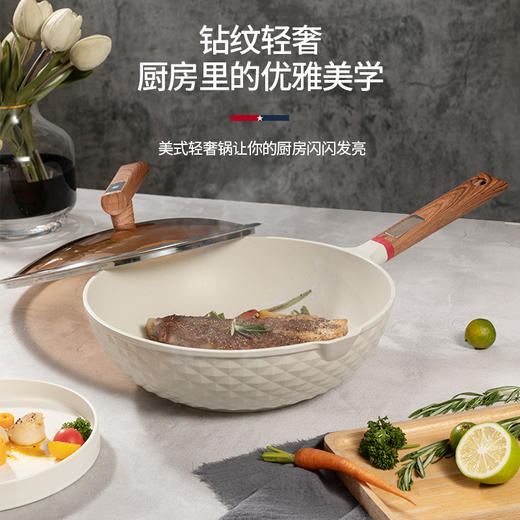 迈卡罗（MACAIIROOS）麦饭石炒锅麦石锅不粘锅炒菜锅家用锅具燃气灶电磁炉通用30cm MC-C30L1 商品图9