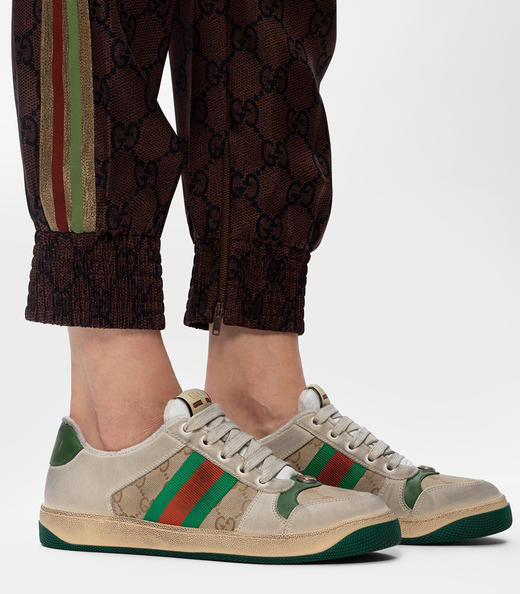 【特惠秒】GUCCI 古驰 Screener系列女士（男女通款）真皮运动休闲鞋/脏脏鞋 10825 商品图7