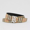 【一】BURBERRY 巴宝莉 男士双面 Monogram Motif Vintage 格纹TB专属标识腰带 格子 8052779 A7026 商品缩略图0
