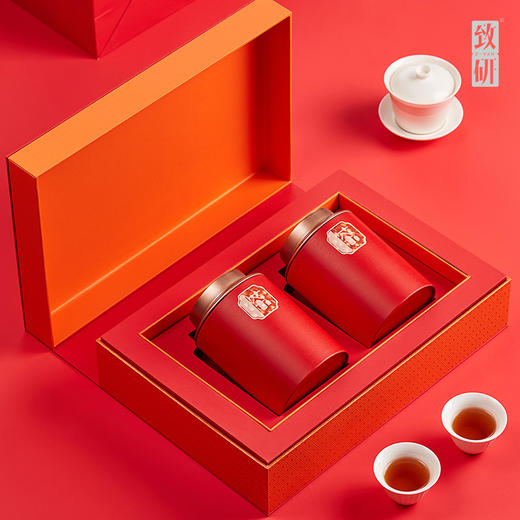 国庆高档定制红茶绿茶半斤装茶叶罐铁罐礼盒通用单枞小青柑茶叶盒空盒 商品图2