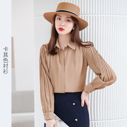 XZ-Q6612秋季设计感小众衬衫优雅甜美衬衣新款女装小清新上衣 商品图4