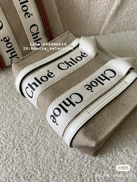 Chloe.woody mini托特 -白色