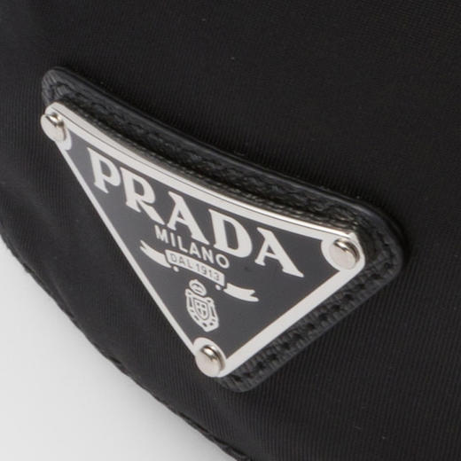 【二】PRADA 普拉达 男士 Re-Nylon 再生尼龙珐琅金属三角徽标棒球帽 黑色 2HC274 2DMI F0002 商品图2