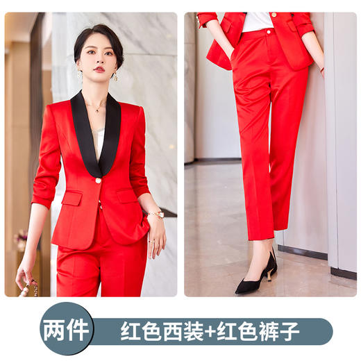 XZ-LX20229608醋酸缎面小西装外套女春夏新款韩版职业装气质女神范垂感时尚 商品图4