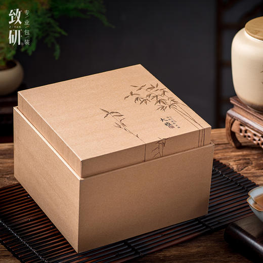 2021高档茶叶包装礼盒碧螺春绿茶陶瓷茶叶罐礼盒通用定制茶叶空盒 商品图2