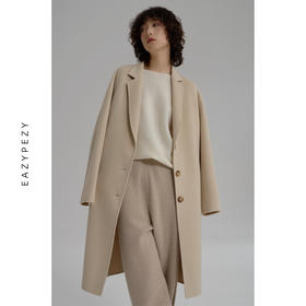 EAZYPEZY 2022AW 晚秋小翻领西装羊绒羊毛大衣