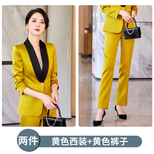 XZ-LX20229608醋酸缎面小西装外套女春夏新款韩版职业装气质女神范垂感时尚 商品图7