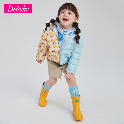 笛莎Deesha 三防面料童装女童轻薄羽绒服秋冬装2023新款 商品图6