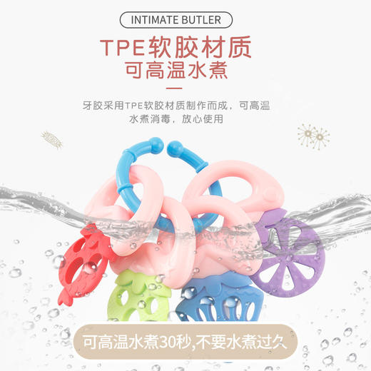 【婴儿软质水果牙胶5件组合套装】港比熊婴儿牙胶磨牙棒儿童可水煮磨牙0-6-12个月硅胶水果牙咬胶 商品图2