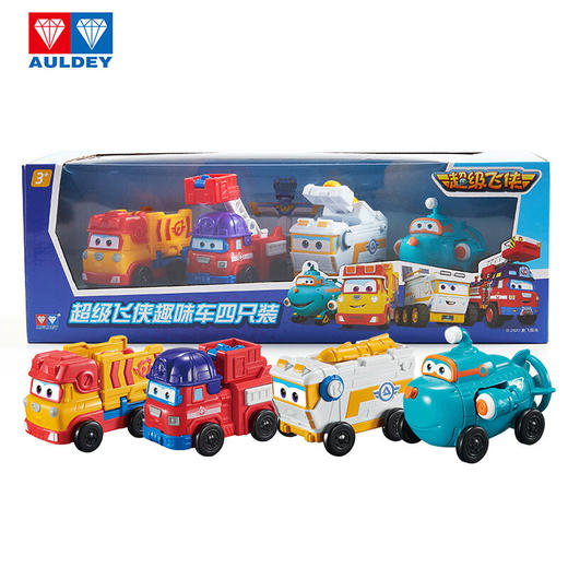 奥迪超级飞侠趣味车四只装740192 商品图0