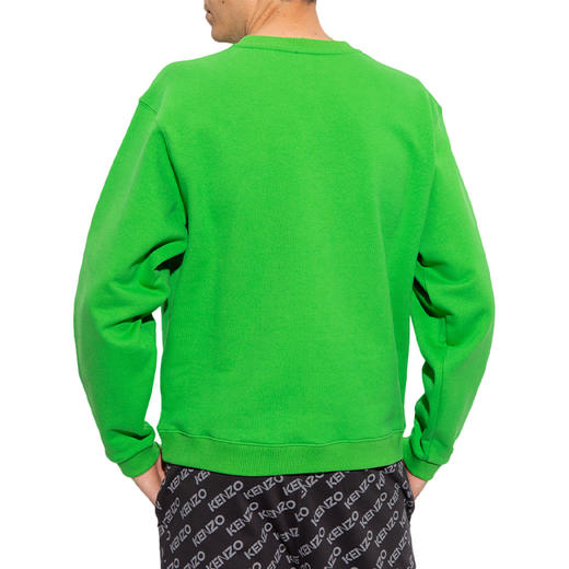 KENZO 高田贤三 男士棉质字母刺绣徽标圆领长袖卫衣 绿色 FC65 SW416 4ME 57 商品图2
