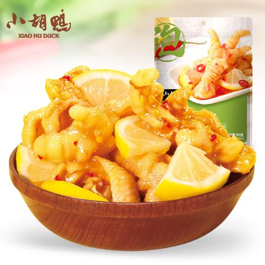 小胡鸭 无骨鸡爪 柠檬酸辣去骨凤爪180g/袋  休闲食品熟食超市同款 商品图0
