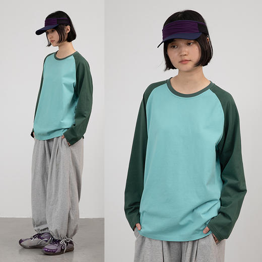 CryingCenter 经典复古拼色插肩长袖TEE 多色 哭喊中心 商品图1