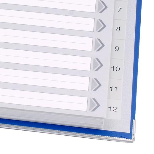 齐心 IX894 易分类 年度索引纸 A4 12页1-12 11孔 PP 商品图3