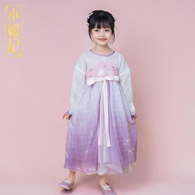 小嫒記 汉服女童秋季儿童汉服超仙中国风女宝连衣裙月兔襦裙