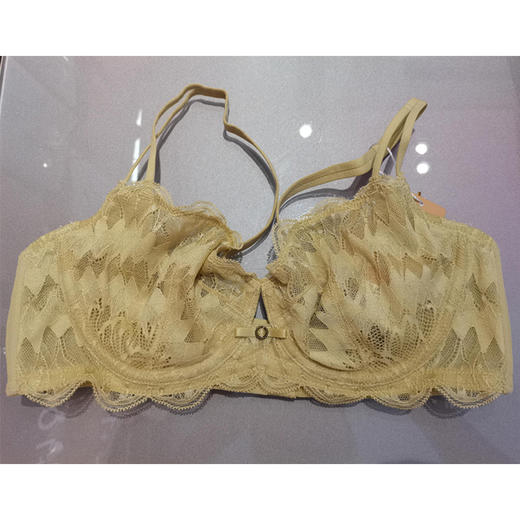 都市丽人内衣超薄蕾丝三排扣软钢圈3/4杯常规文胸LB23X4 商品图0