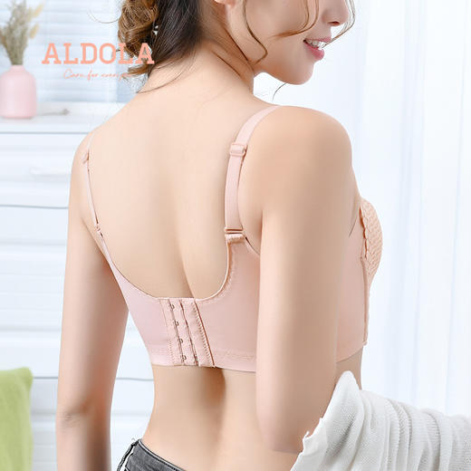 雅黛丽内衣女小胸聚拢蕾丝美背文胸无钢圈收副乳防下垂调整型胸罩 商品图1