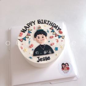 男生手绘蛋糕-低糖处理无添加